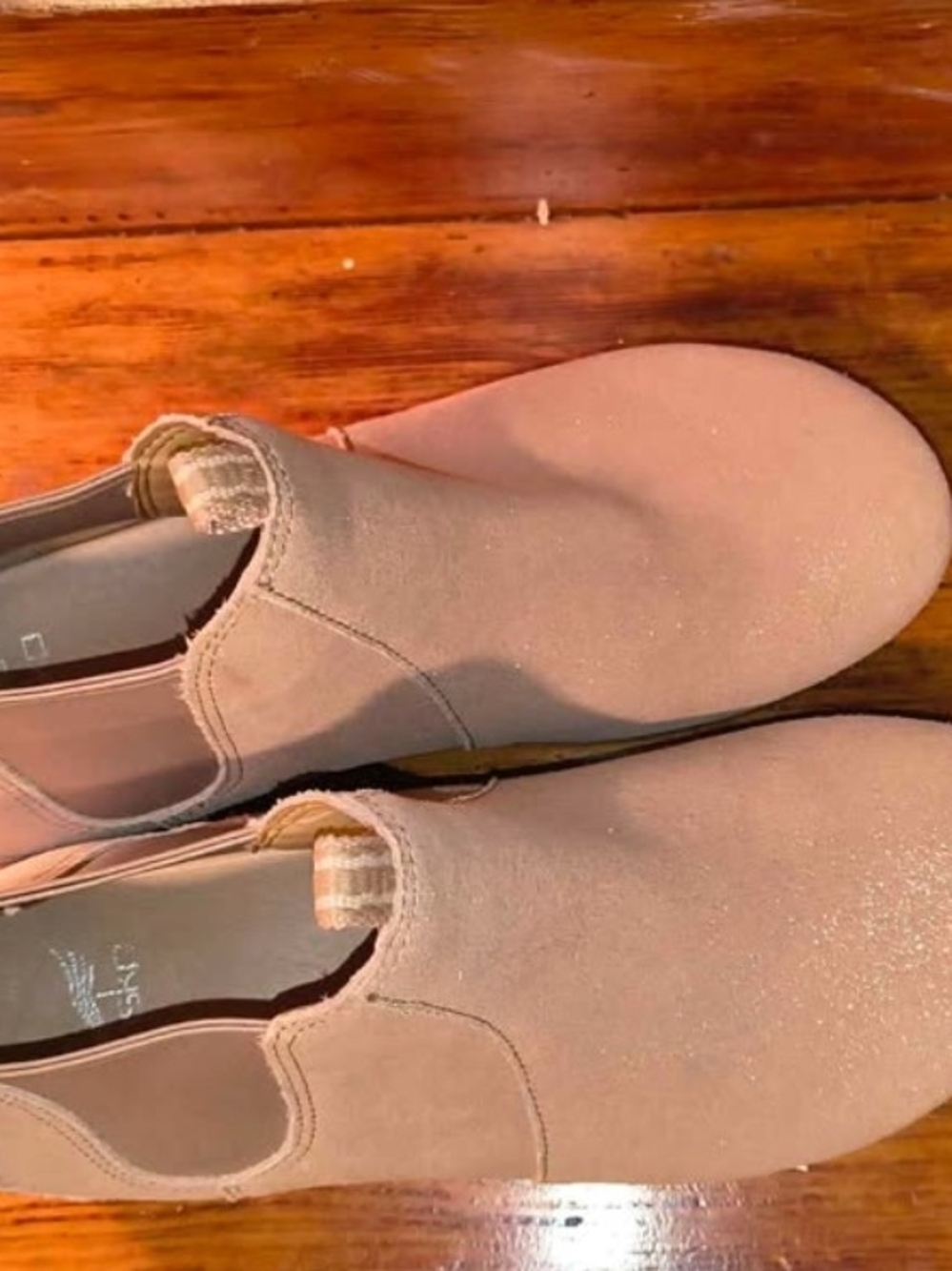 Dansko Beige Suede Ankle Boots with Stacked Heel - Picture 6 of 7